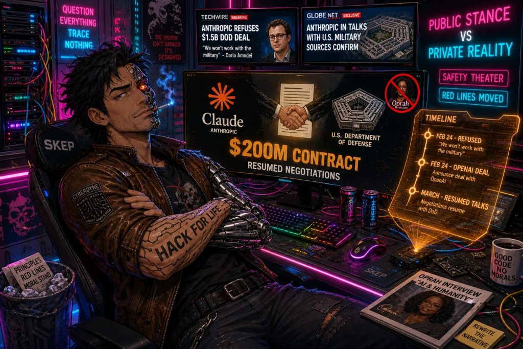 Skep analyzes Anthropic's Pentagon contract dispute — a moral red line or a moving target tied to hallucination benchmarks